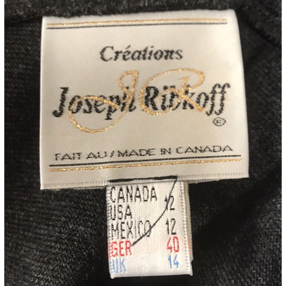 Vintage Joseph Ribkoff Creations Straight Pencil Skirt Gray Made In Canada Sz 12 - Picture 5 of 7